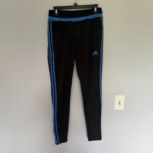 Adidas Climacool Women's Joggers Black with Blue Zip Legs Size Small